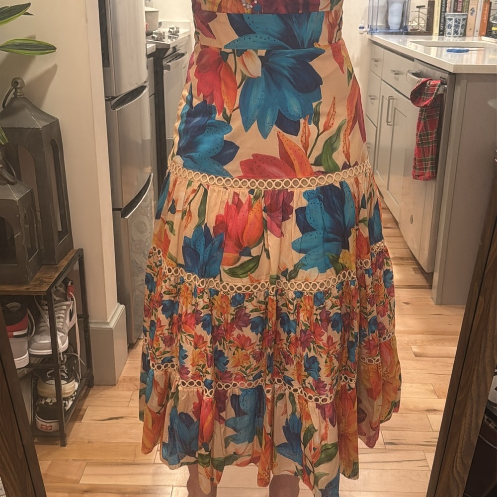 Farm Rio Floral- New w/ Tags- Multicolor Women's Dress - Picture 6 of 7